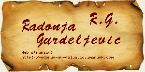 Radonja Gurdeljević vizit kartica